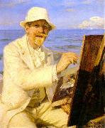 Peter Severin Kroyer Self Portrait  2222 oil painting on canvas